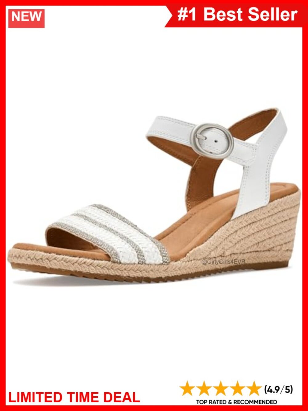 Sofft Inez II Leather Woven Vamp Wedge Sandals Casual Adjustable Strap